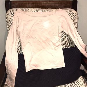 Light pink off the shoulder top
